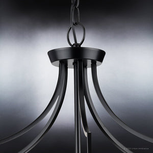 A beautiful and unique UHP4375 Contemporary Chandelier from the Mesa Collection by Urban Ambiance.