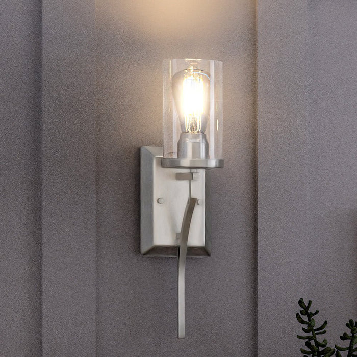 UHP4376 Contemporary Wall Sconce 19.25''H x 4.875''W, Brushed Nickel Finish, Mesa Collection