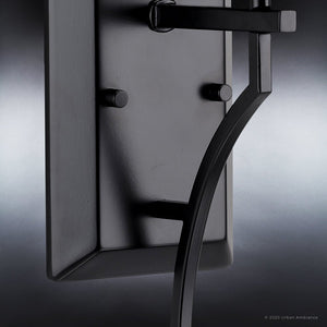 An UHP4377 Contemporary Wall Sconce 19.25''H x 4.875''W, Midnight Black Finish, Mesa Collection with a metal handle by Urban Ambiance