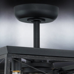 A beautiful UHP9243 Farmhouse Ceiling Fan, midnight black finish, from the Berkeley Collection by Urban Ambiance.