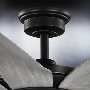 A luxurious Urban Ambiance Urban Loft Ceiling Fan with a gorgeous Midnight Black Finish, from the Brisbane Collection.