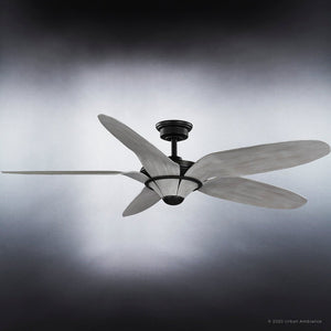 An Urban Ambiance luxury lighting fixture with two blades on a dark background.