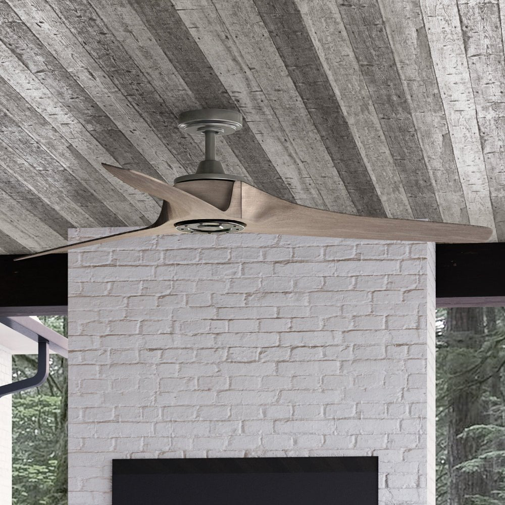 UHP9282 Modern Ceiling Fan 11.25''H x 60''W, Midnight Black Finish, To