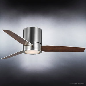 An UHP9290 Mid-Century-Modern Ceiling Fan, a beautiful lighting fixture with wooden blade.