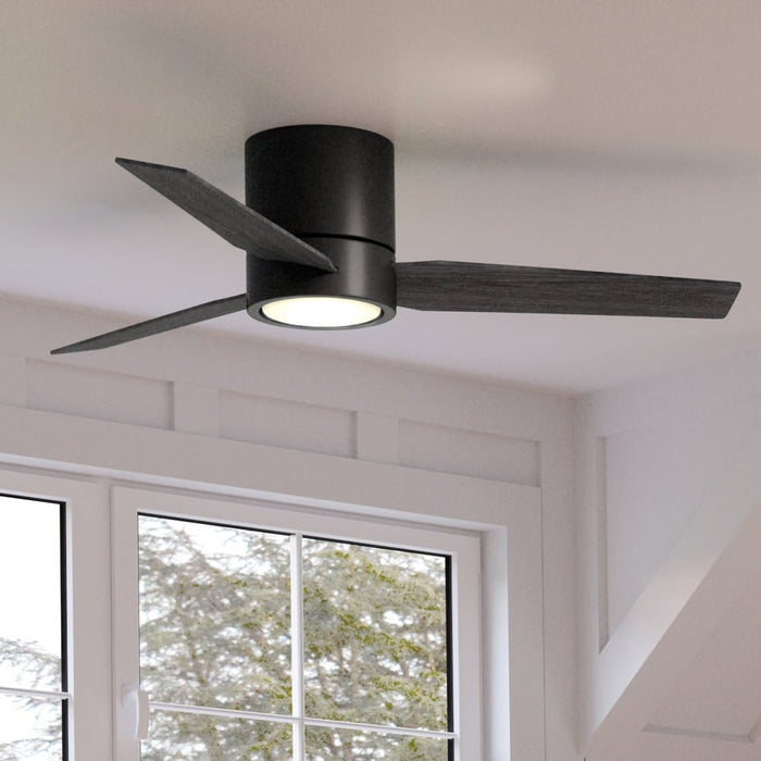 UHP9292 Mid-Century Modern Ceiling Fan 9.75''H x 44''W, Midnight Black Finish, Camden Collection