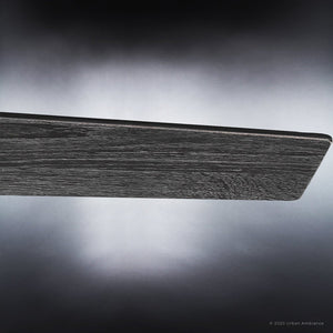 A close up of a UHP9292 Mid-Century-Modern Ceiling Fan 9.75''H x 44''W, Midnight Black Finish, Camden Collection by Urban Amb