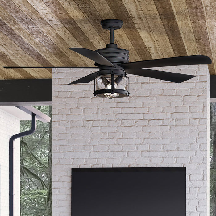 UHP9302 Coastal  Ceiling Fan 20.755''H x 56''W, Olde Iron Finish, Cairns Collection