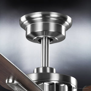 A luxurious UHP9310 Traditional Ceiling Fan with a wooden blade, part of the Launceston Collection by Urban Ambiance.