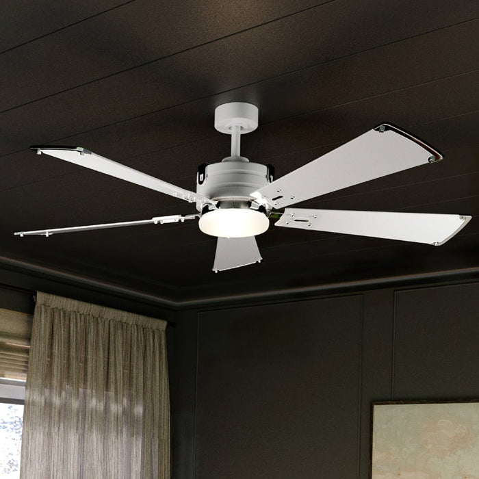 UHP9321 Transitional Ceiling Fan 14.875''H x 56''W, Matte White Finish, Rockhampton Collection