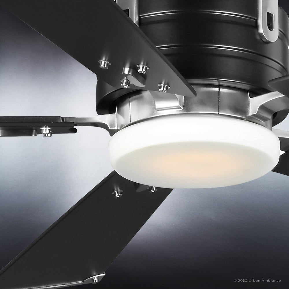 Transitional Ceiling Fans UHP9322 Transitional Ceiling Fan 14.875''H x 56''W, Midnight Black Fin ...