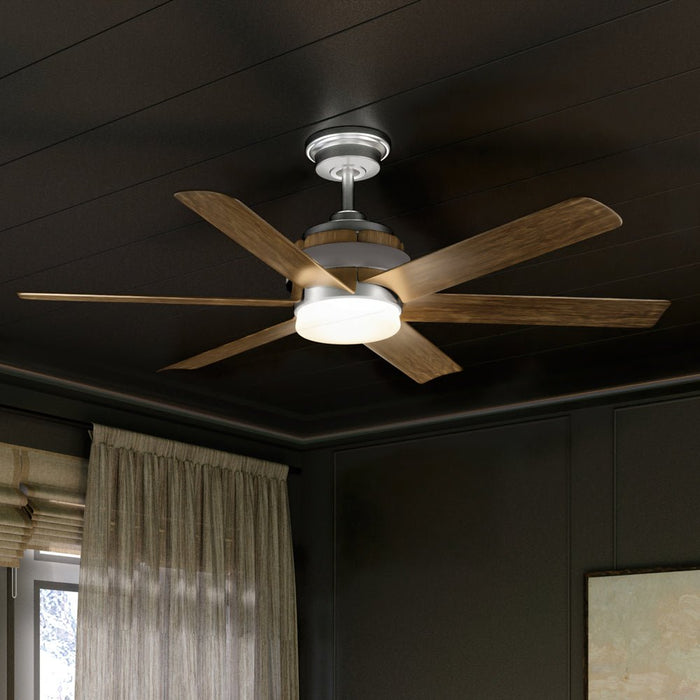 UHP9332 Transitional Ceiling Fan 17.25''H x 56''W, Aged Nickel Finish, Melton Collection