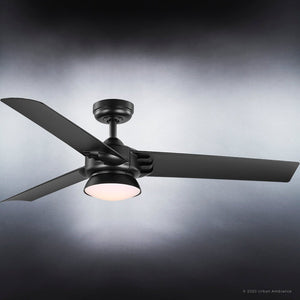 An Urban Ambiance UHP9351 Contemporary Ceiling Fan with a gorgeous lamp on it.