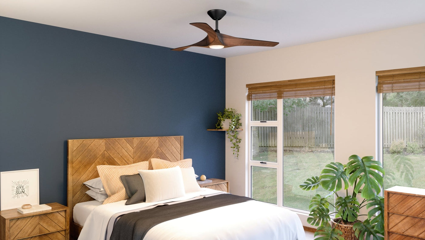 Transitional Ceiling Fans UHP9362 Transitional Ceiling Fan 13.5''H x 52''W, Koa Woodgrain Finish ...
