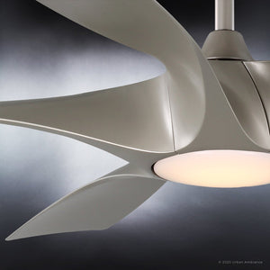A gorgeous, modern Urban Ambiance ceiling fan, the UHP9371 Transitional Ceiling Fan 14.25''H x 60''W from the Albany Collection, with a unique lighting