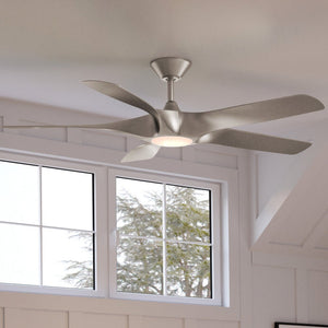 A gorgeous Urban Ambiance UHP9371 Transitional Ceiling Fan in a room with a window.