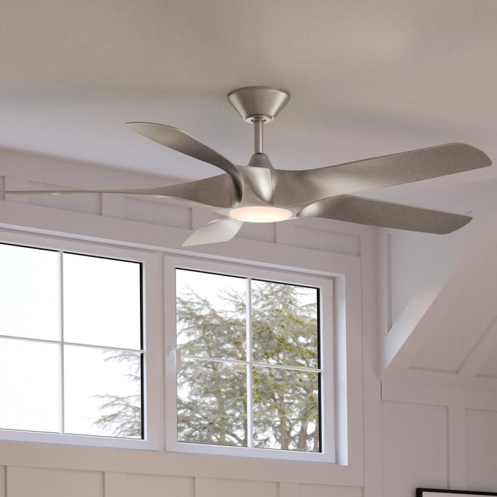 UHP9371 Transitional Ceiling Fan 14.25''H x 60''W, Hand-Painted Silver Finish, Albany Collection