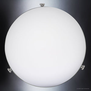 A ULB2001 Modern Farmhouse Pendant with a unique white globe on a black background.