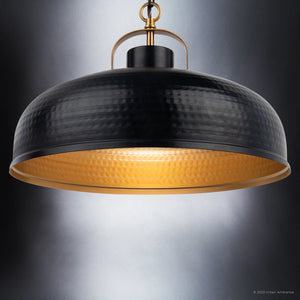 A luxurious ULB2010 Rustic Pendant lighting fixture by Urban Ambiance hanging on a dark background.