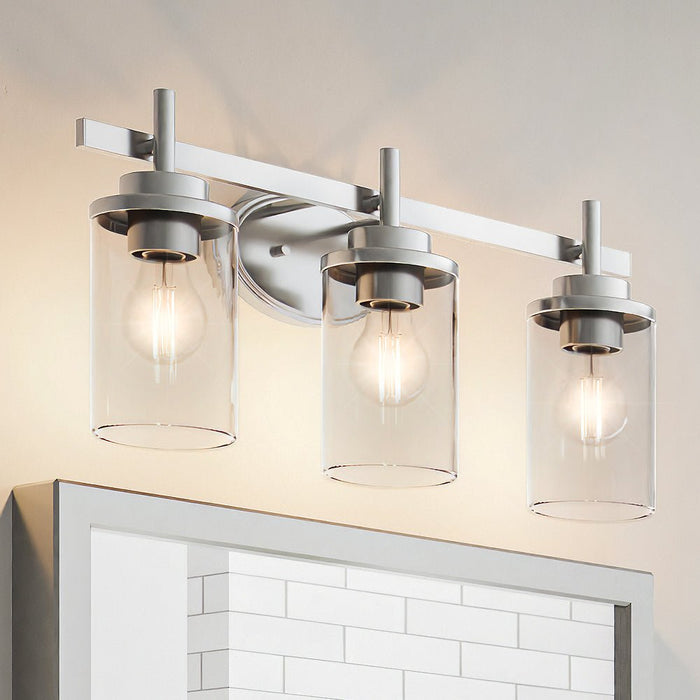 ULB2041 New-Traditional Bath Light, 10''H x 21''W, Brushed Nickel Finish, Istria Collection