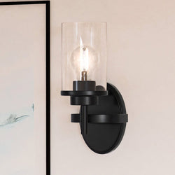 A luxury ULB2042 New-Traditional Wall Sconce with a gorgeous glass shade by Urban Ambiance.