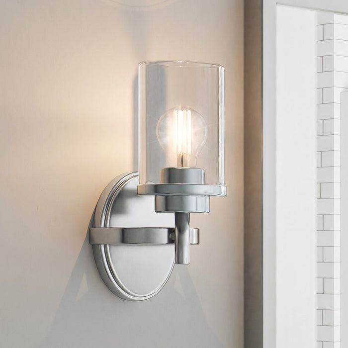 ULB2043 New Traditional Wall Sconce, 12''H x 5''W, Brushed Nickel Finish, Istria Collection