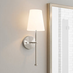 A beautiful ULB2070 New-Traditional Wall Sconce, 21''H x 6''W, Brushed Nickel Finish from the Malva Collection by Urban Ambiance illumin