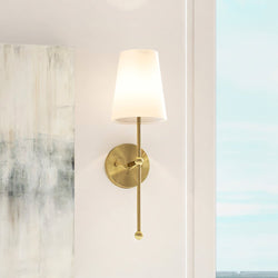 A unique and luxury lighting fixture, the ULB2071 New-Traditional Wall Sconce brings elegance with its Satin Gold Finish and Malva Collection design.