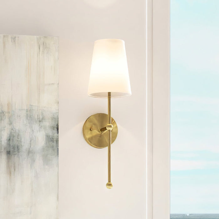 ULB2071 New-Traditional Wall Sconce, 21''H x 6''W, Satin Gold Finish, Malva Collection