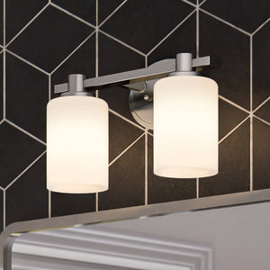 An Urban Ambiance bathroom vanity with two gorgeous ULB2101 New-Traditional Bath Lights.