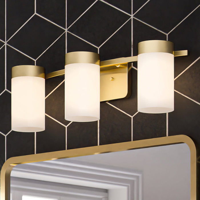 ULB2155 New-Traditional Bath Light, 7''H x 24''W, Satin Gold Finish, Cashel Collection