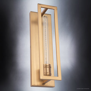 A unique wall sconce from the Kinsale Collection by Urban Ambiance, with a glass shade