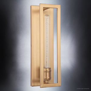 A beautiful ULB2171 Transitional Wall Sconce with a light bulb in it, from the Kinsale Collection by Urban Ambiance.