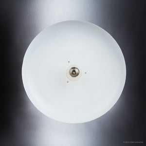 An image of the unique ULB2192 Transitional Pendant, 8''H x 20''W, Matte White and Gold Finish from the Westport Collection by Urban Ambiance