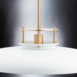 Gorgeous lighting fixture in matte white and gold finish from the Westport Collection by Urban Ambiance.