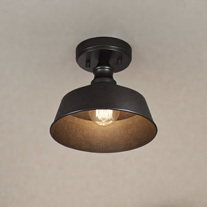 An Athlone Collection ULB2200 Modern Farmhouse Ceiling Lamp with a black shade, from the brand Urban Ambiance.