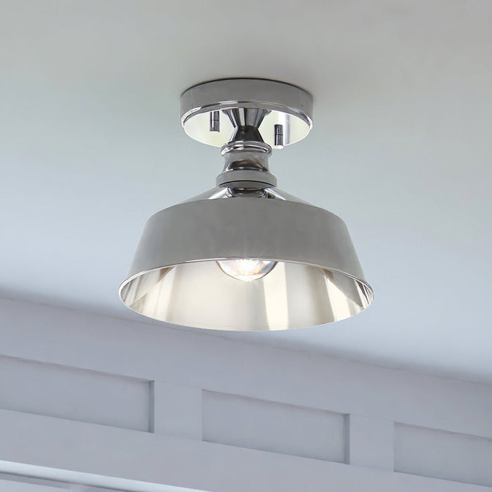 ULB2201 Modern Farmhouse Ceiling Light, 7''H x 10''W, Brushed Nickel Finish, Athlone Collection