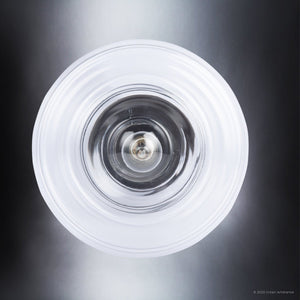 A unique lighting fixture, ULB2300 Modern Farmhouse Ceiling Light, with a Dark Bronze finish, from the Onchan Collection by Urban Ambiance on a black background.