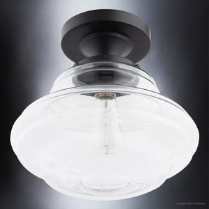 An Urban Ambiance ULB2300 Modern Farmhouse Ceiling Light, a unique lighting fixture with a clear glass shade.