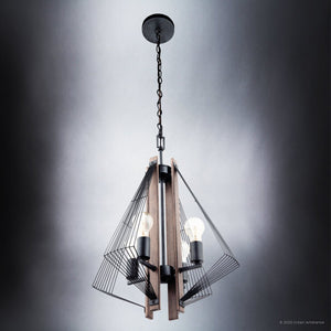 A unique pendant lamp fixture with three gorgeous lights.
