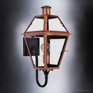Urban Ambiance - Wall Sconce - UQL1371 Rustic Outdoor Wall Sconce, 21''H x 10''W, Rustic Copper Finish, Paris Collection -