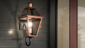 Urban Ambiance - Wall Sconce - UQL1371 Rustic Outdoor Wall Sconce, 21''H x 10''W, Rustic Copper Finish, Paris Collection -
