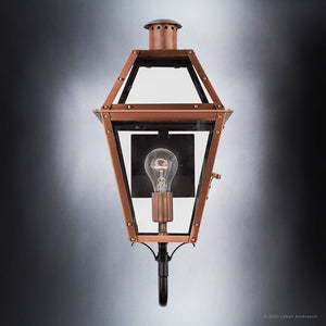Urban Ambiance - Wall Sconce - UQL1371 Rustic Outdoor Wall Sconce, 21''H x 10''W, Rustic Copper Finish, Paris Collection -