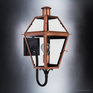 Urban Ambiance - Wall Sconce - UQL1371 Rustic Outdoor Wall Sconce, 21''H x 10''W, Rustic Copper Finish, Paris Collection -