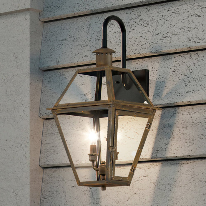 UQL1377 Historic Outdoor Wall Light, 22.5"H x 10.5"W, Bygone Bronze Finish, Paris Collection