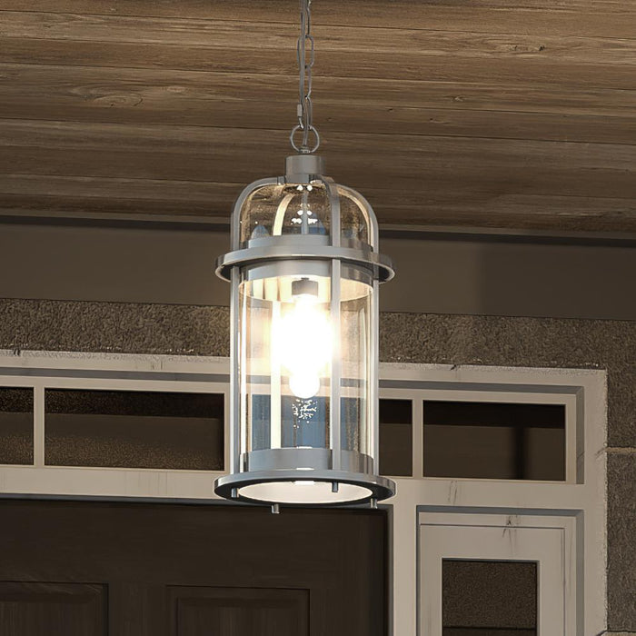 UQL1600 Urban Loft Outdoor Pendant 17.5''H x 9''W, Urban Aluminum Finish, Cliffsend Collection