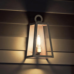 A beautiful Urban Ambiance outdoor wall light on a wooden luxury lamp.