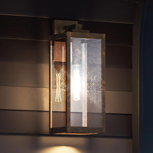 A unique lighting fixture, the Urban Ambiance UQL1634 Modern Farmhouse Outdoor Wall Sconce 20''H x 7''W, Bygone Bronze Finish, from the