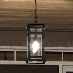 A beautiful Urban Ambiance light fixture with a luxury natural black finish, from the Bexhill Collection, equipped with a light bulb.