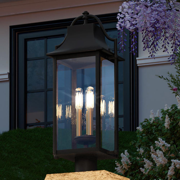 UQL1670 Vintage Outdoor Post Light 24.25''H x 10.5''W, Estate Bronze Finish, Eastbourne Collection