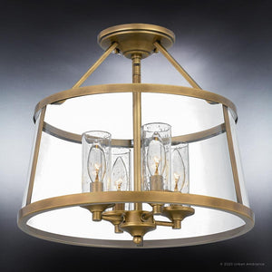 Beautiful rustic brass lighting fixture by Urban Ambiance.